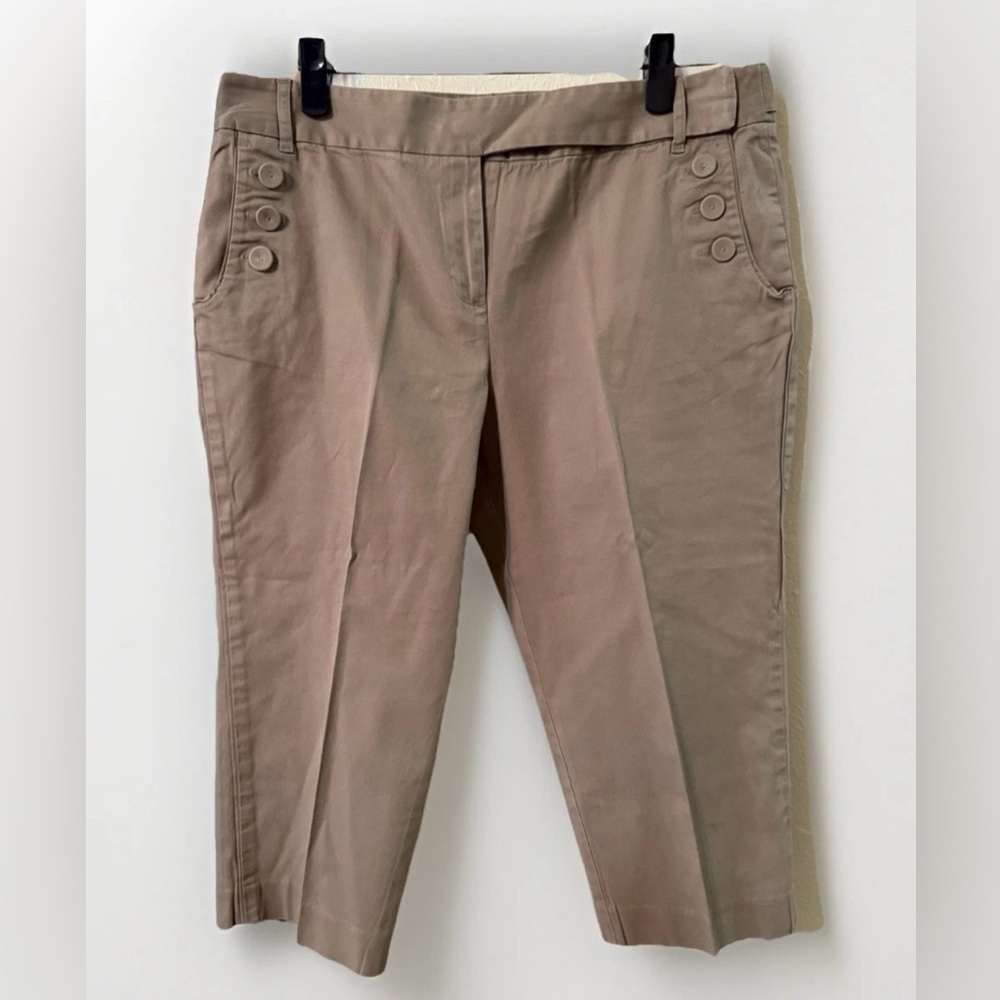 Talbots Stretch khaki brown capris pants size 14